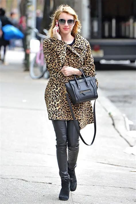 celebrities wearing leopard print.